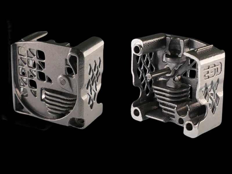 The 3D printed heatsink of the Roto extruder